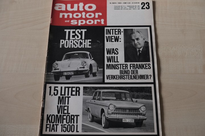 Deckblatt Auto Motor und Sport (23/1963)